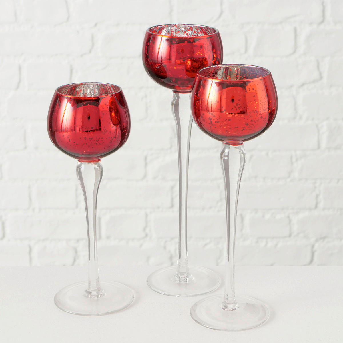 WINDLICHT - Rot, LIFESTYLE, Glas (25cm)