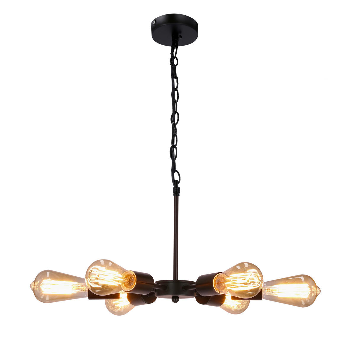 PENDELLEUCHTE Sparta 36/36/105 cm   - Schwarz, Design, Metall (36/36/105cm)