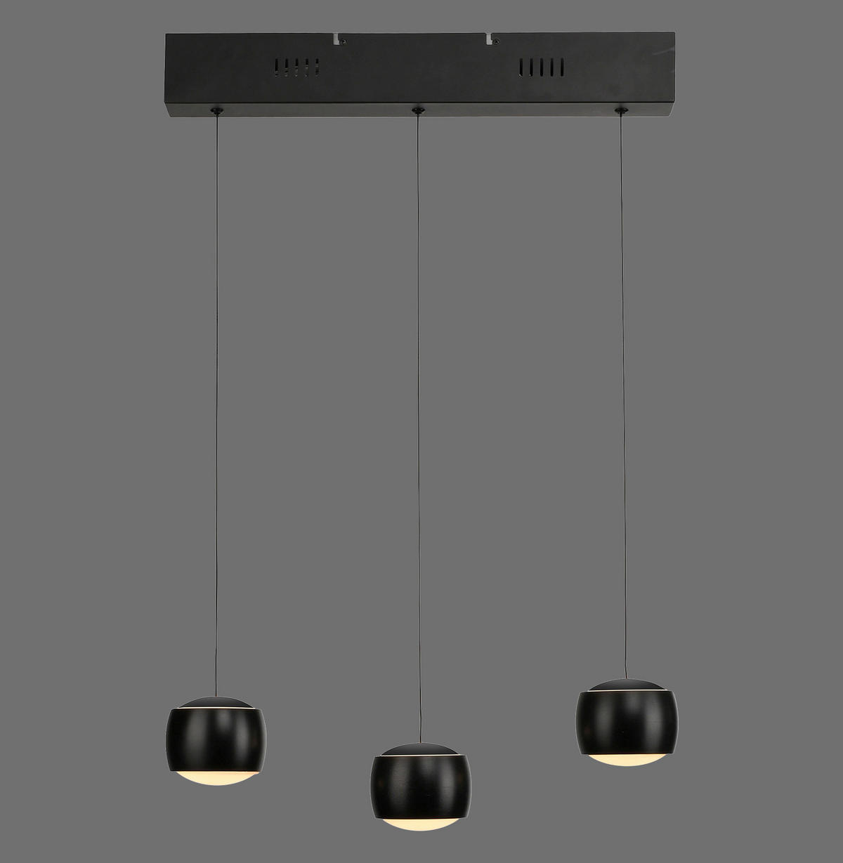 LED-Hängeleuchte Ballini 50/10/67-220 cm   - Schwarz, MODERN, Glas/Kunststoff (50/10/67-220cm)
