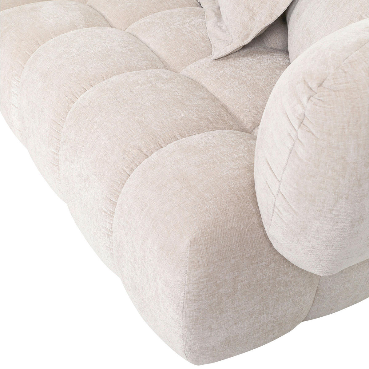ECKSOFA in Flachgewebe Beige  - Beige/Schwarz, Konventionell, Kunststoff/Textil (156/262cm) - Carryhome