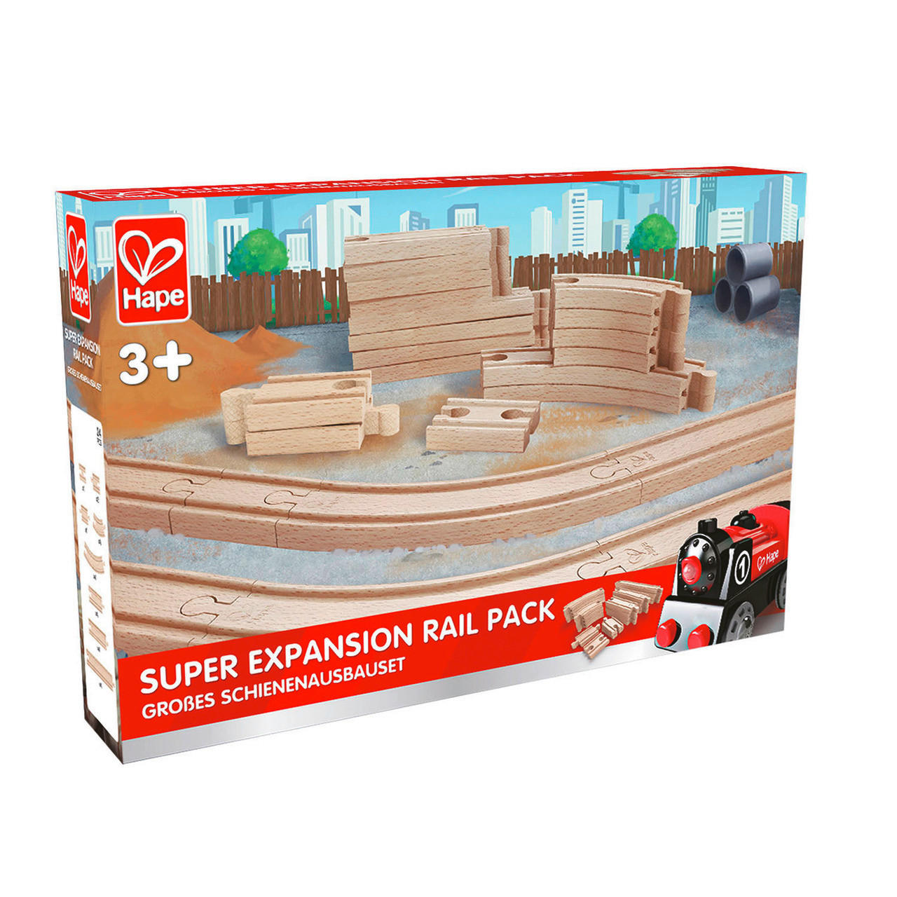 EISENBAHNZUBEHÖR - Naturfarben, Basics, Holz/Kunststoff (0,92kg) - Hape