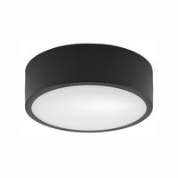 DECKENLEUCHTE Dante 26/8 cm   - Schwarz Hochglanz, KONVENTIONELL, Glas/Metall (26/8cm)