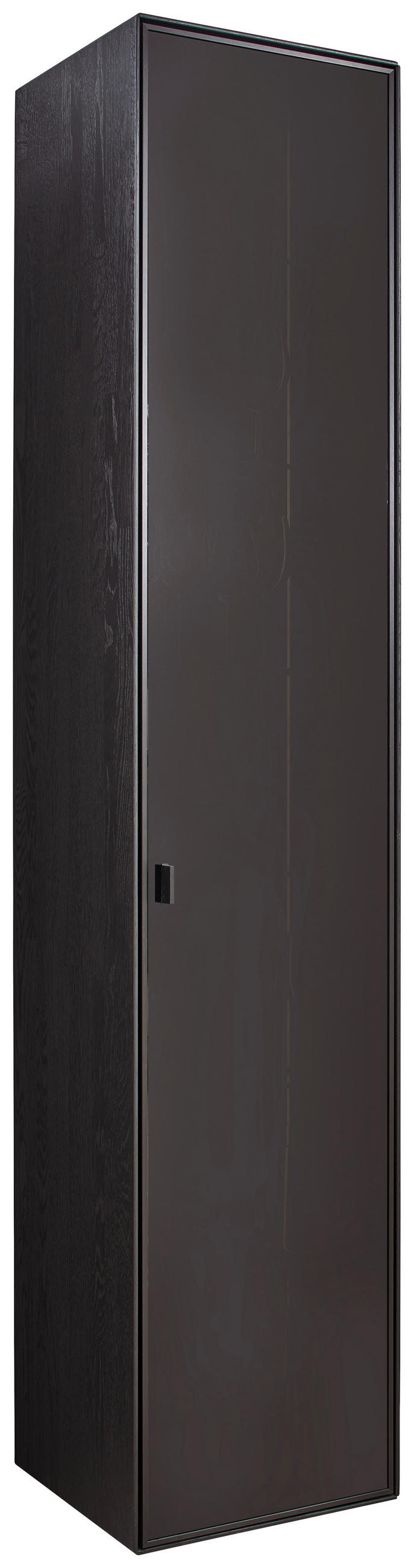 VITRINE  in massiv Asteiche Schwarz, Eichefarben - Eichefarben/Anthrazit, Natur, Glas/Holz (42/206/40cm) - Valnatura