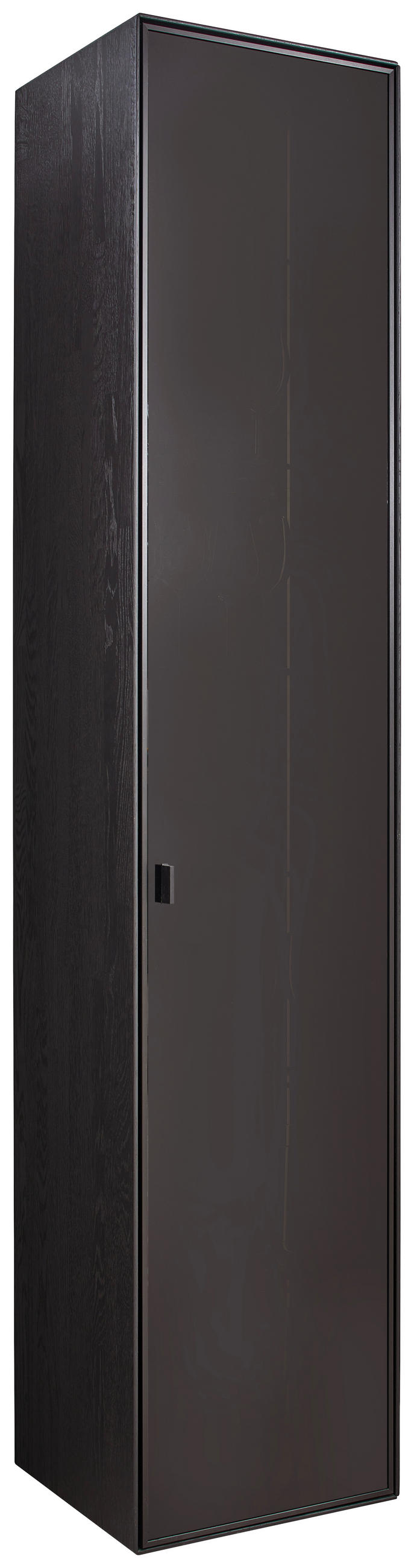 VITRINE  in massiv Asteiche Schwarz, Eichefarben - Eichefarben/Anthrazit, Natur, Glas/Holz (42/206/40cm) - Valnatura