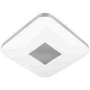 LED-DECKENLEUCHTE - Chromfarben/Weiß, Design, Metall (33/33/8cm) - Novel