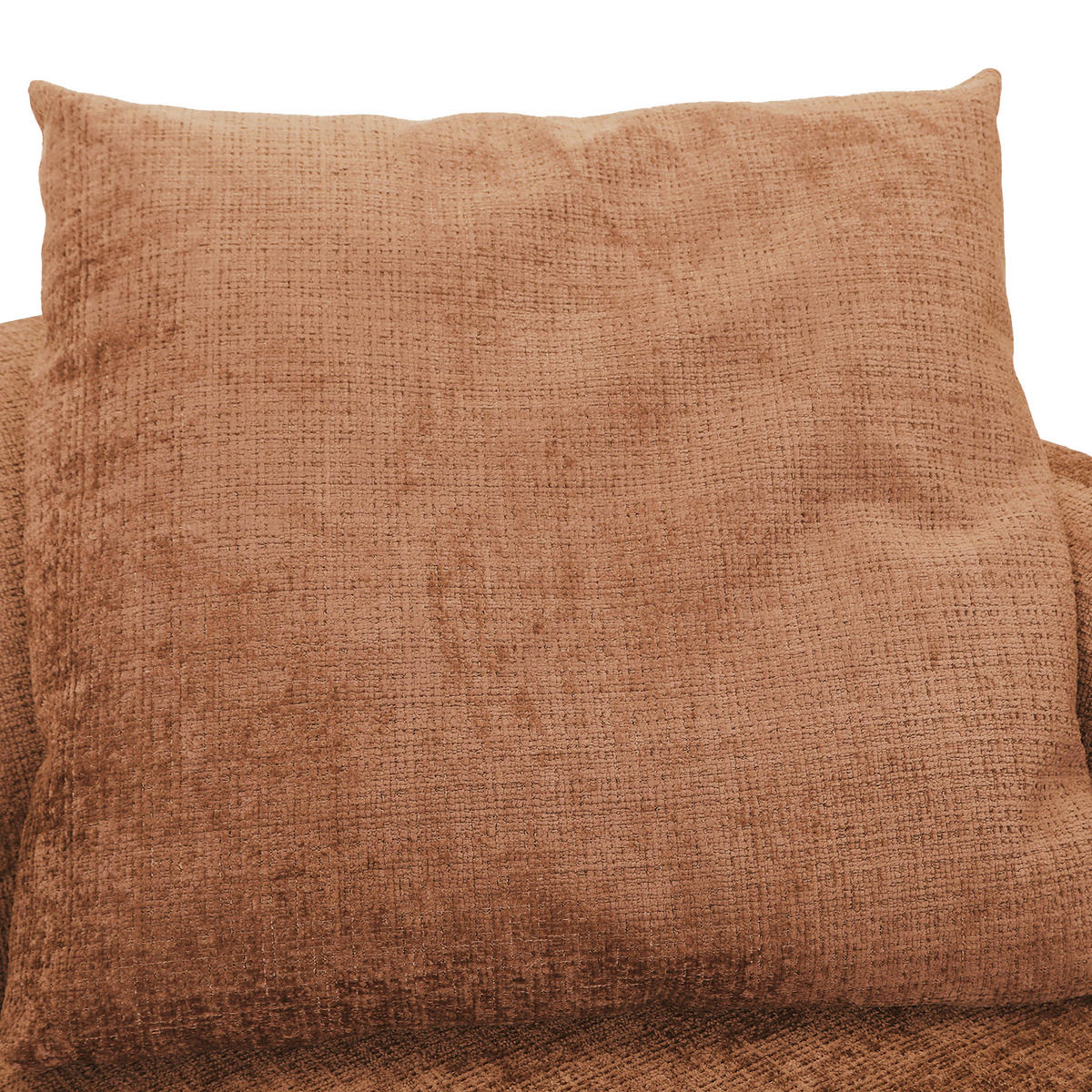 BIGSOFA Chenille Rostfarben  - Rostfarben/Schwarz, Modern, Kunststoff/Textil (270/112/125cm) - Carryhome
