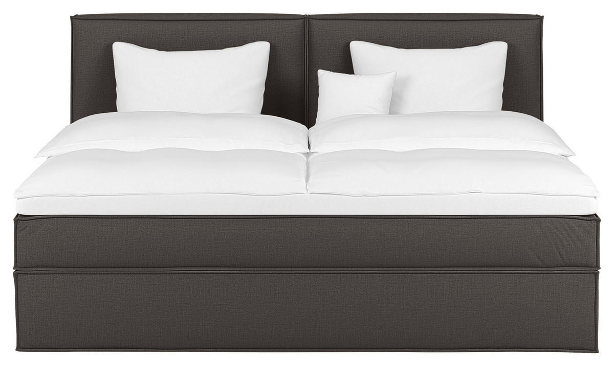 BOXSPRINGBETT 240/200 cm  in Dunkelgrau  - Dunkelgrau, Design, Textil (240/200cm) - home24