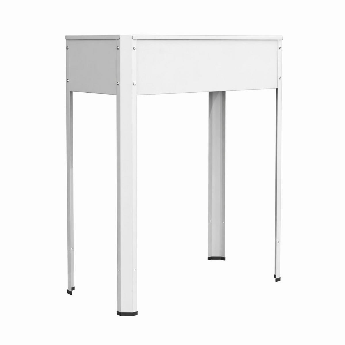 HOCHBEET - Weiss, Modern, Metall (80/80/35cm)