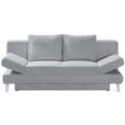 SCHLAFSOFA  in Cord Grau  - Chromfarben/Grau, Design, Textil/Metall (200/85/90cm) - Xora