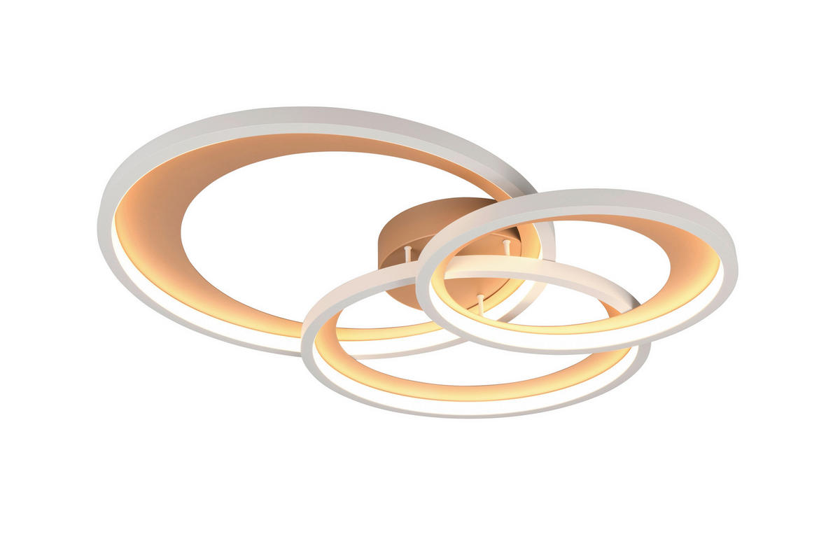 STROPNA LED-SVETILKA  Granada 36 W  3000 K 230 V  - siva/rjava, Basics, kovina (71,5/63,5/10,5cm)