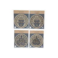 BUDDHA  - fehér, Basics, faalapú anyag (40/40/0.5cm)