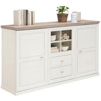 KOMMODE  in 160/89/43 cm  - Weiß/Grau, Design, Holzwerkstoff/Metall (160/89/43cm) - Hom`in