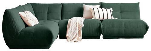 ECKSOFA in Cord Dunkelgrün  - Dunkelgrün, Trend, Textil (210/315cm) - Livetastic