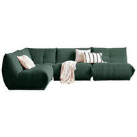 ECKSOFA in Cord Dunkelgrün  - Dunkelgrün, Trend, Textil (210/315cm) - Livetastic