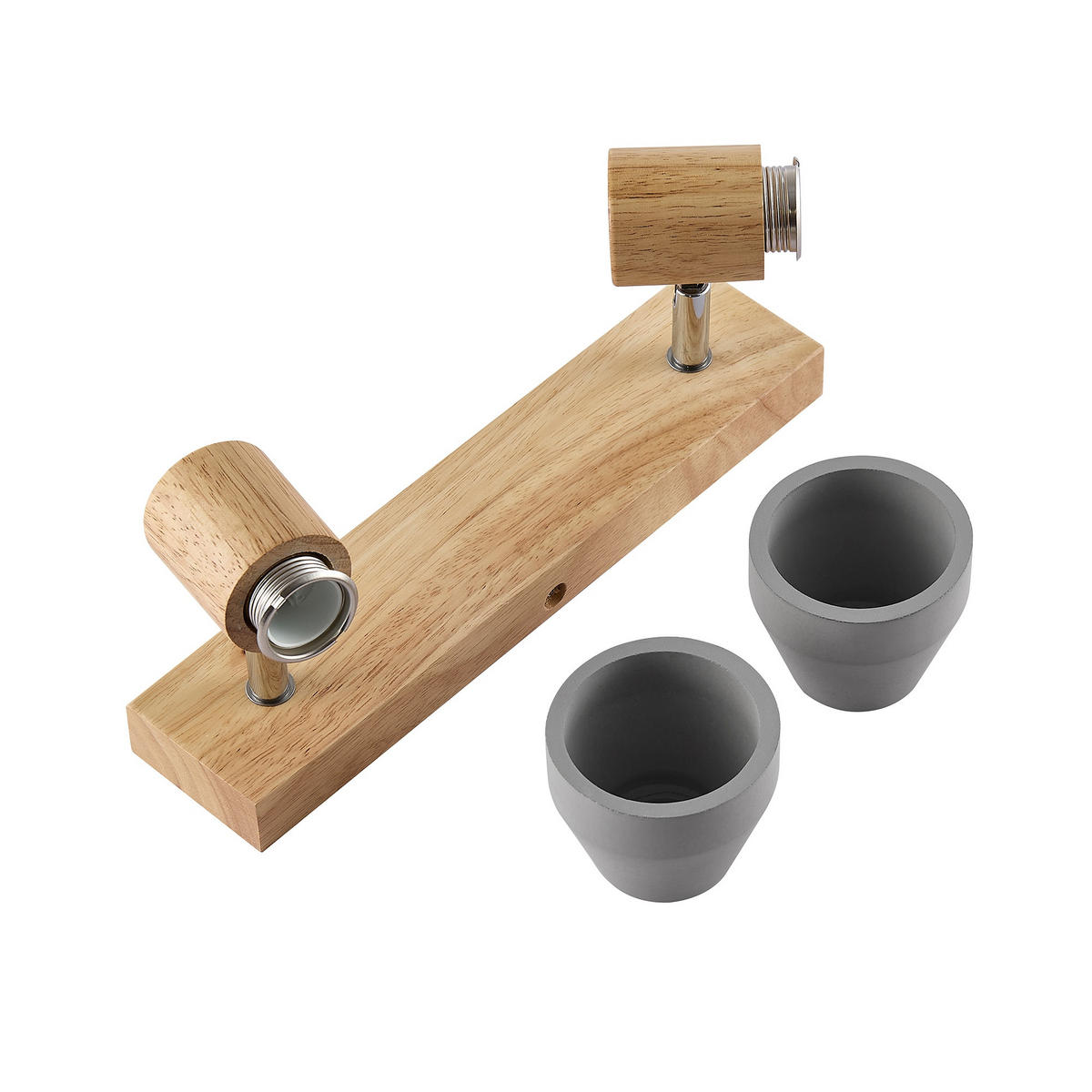 STRAHLER Alina 37/7,2/12,3 cm  - Eschefarben/Grau, Natur, Holz/Stein (37/7,2/12,3cm) - Novel