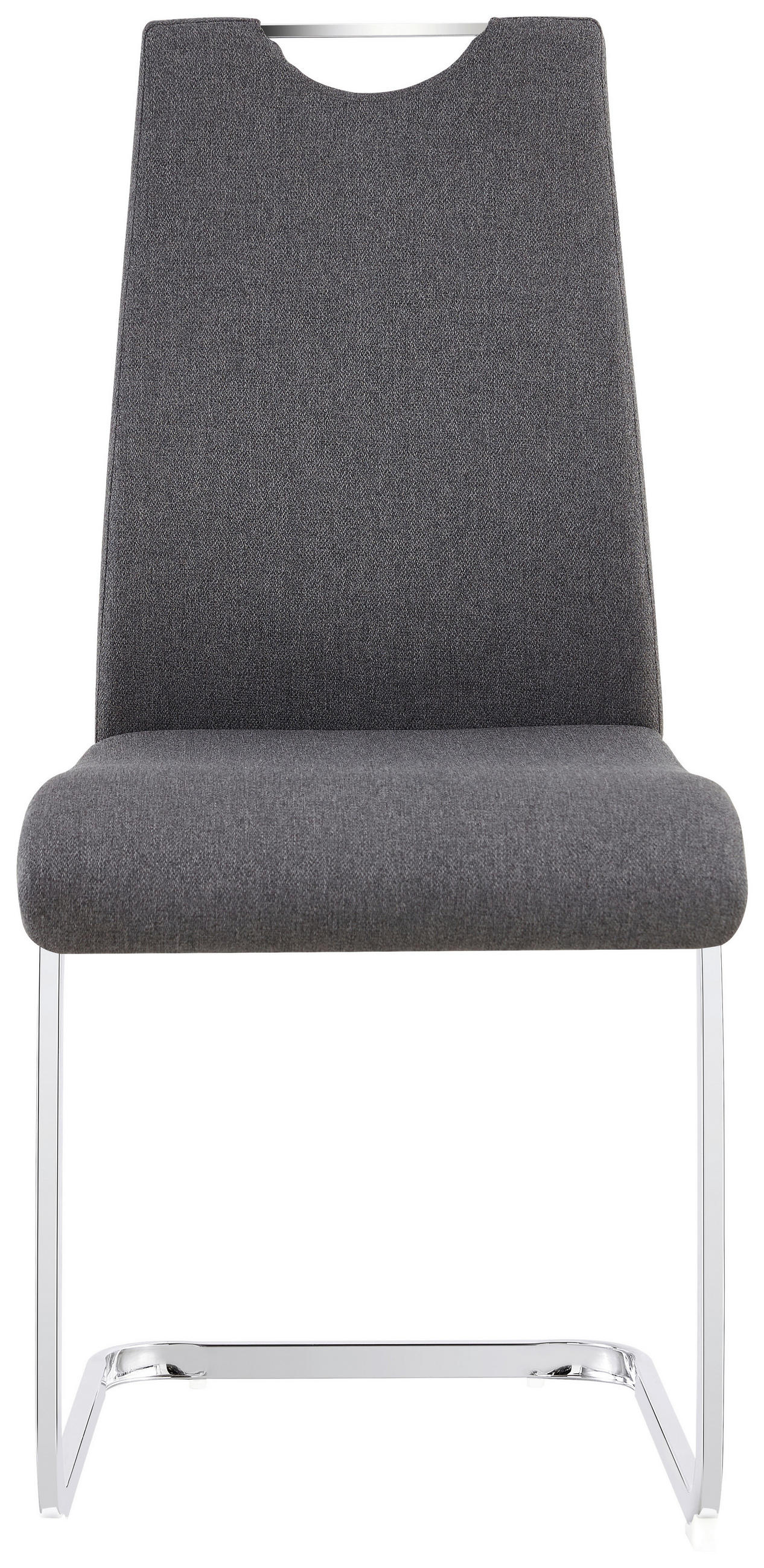 STOLIČKA S PRUŽNÝM PODNOŽÍM, tkaná textília, sivá - sivá/chrómová, Design, kov/textil (44/98/57cm) - Xora