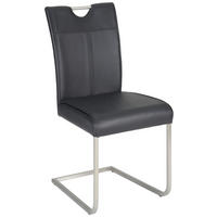 HOUPACÍ ŽIDLE, černá - černá/barvy nerez oceli, Design, kov/kůže (46,5/98/62cm) - Novel