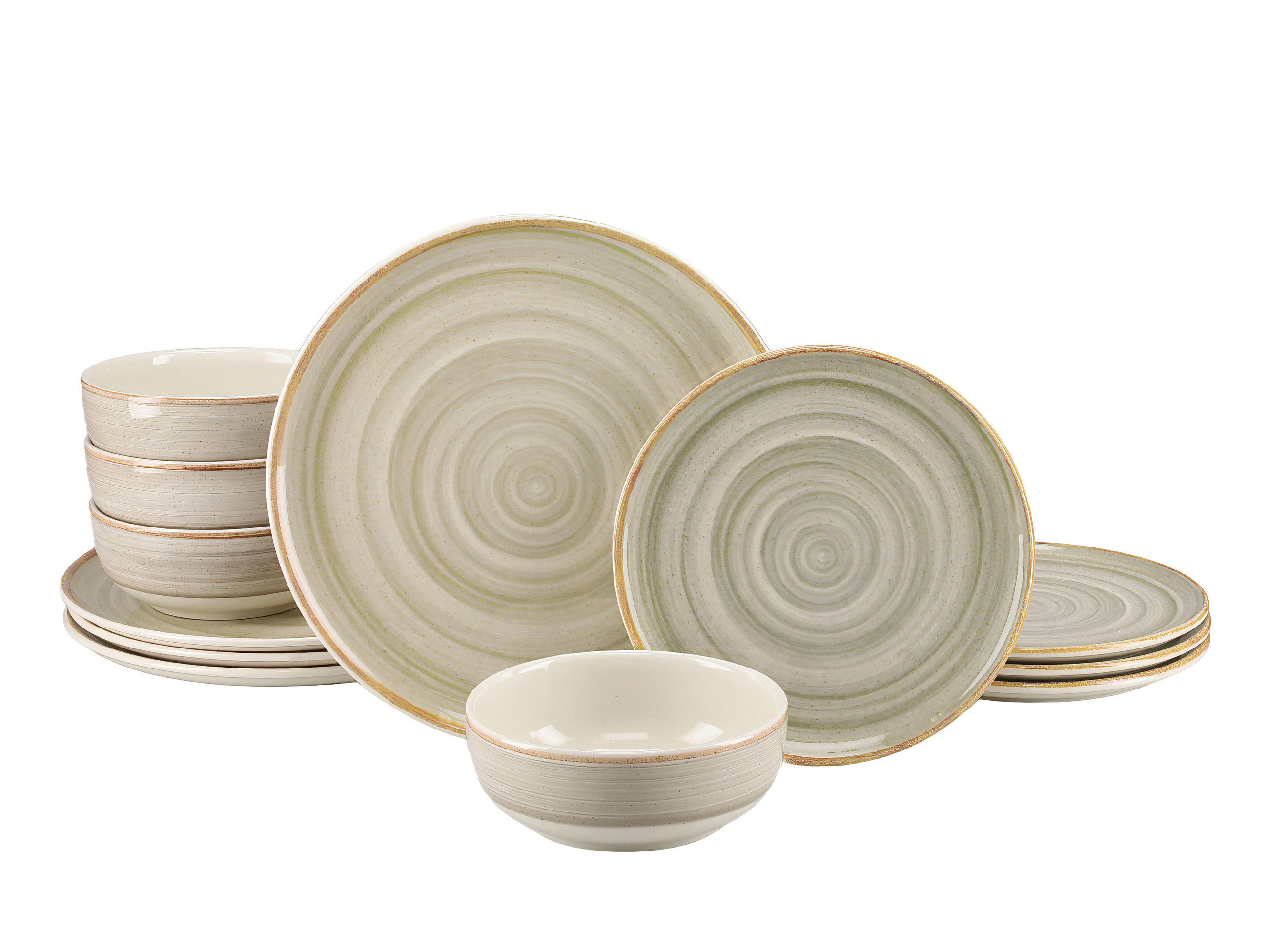 Serviciu De Masă 12 piese  - crem/nisipiu, Basics, ceramică - Creatable