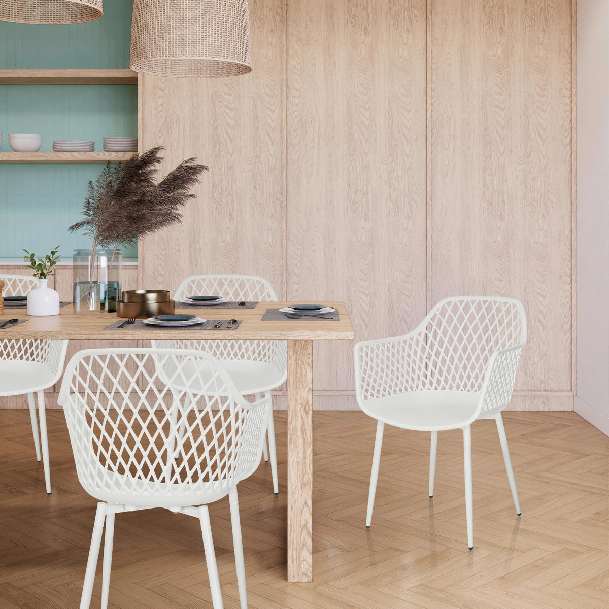 ZAHRADNÍ ŽIDLE, plast - bílá, Moderní, kov/plast (56/81/50cm) - MID.YOU