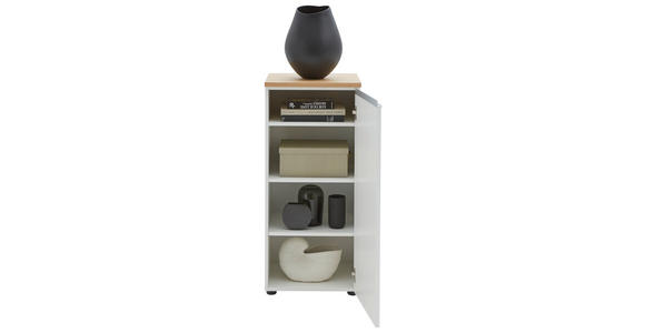 KOMMODE  in 45/102/41 cm  - Eichefarben/Silberfarben, Design, Holz/Holzwerkstoff (45/102/41cm) - Dieter Knoll