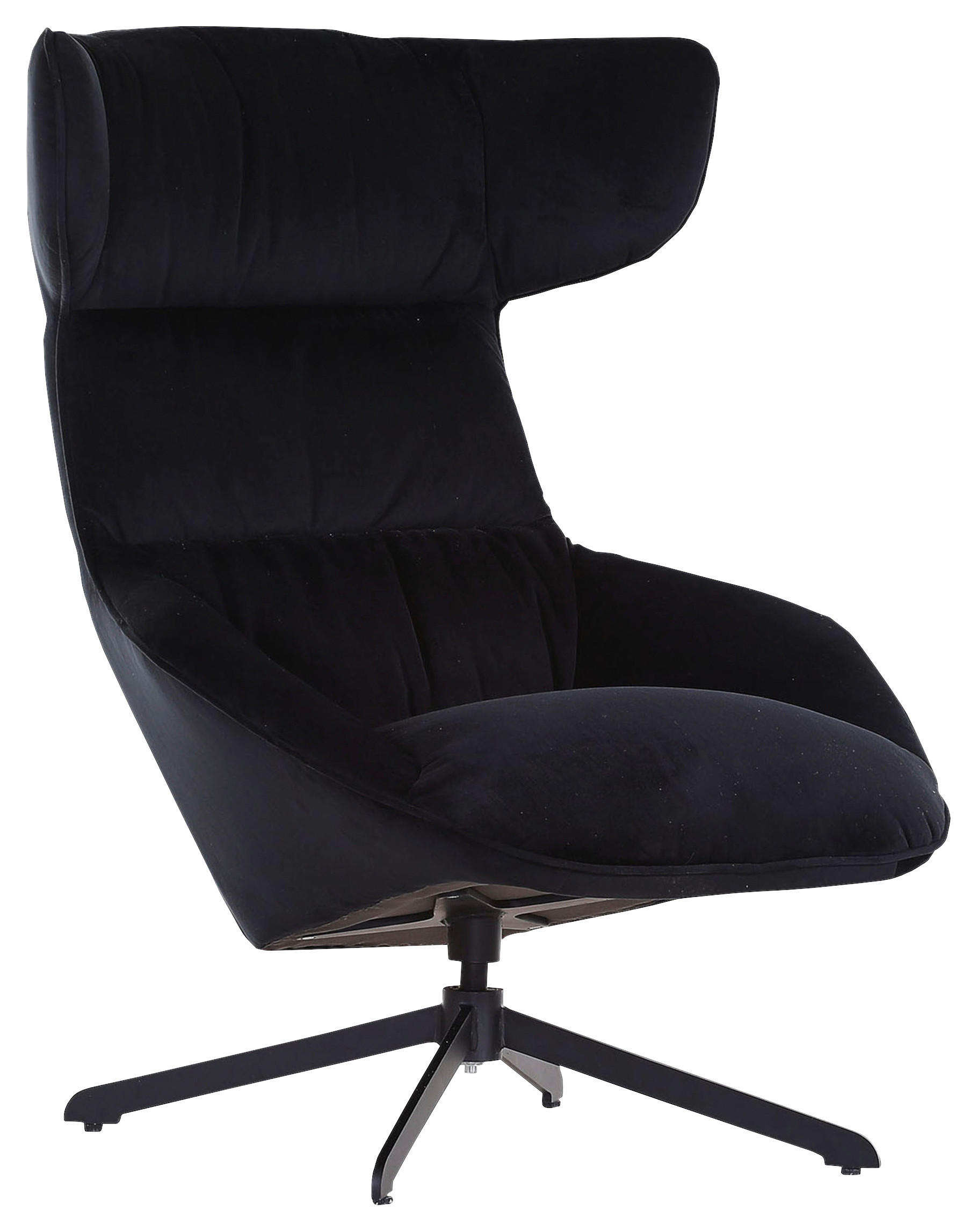 FÅTÖLJ i textil svart  - svart, Klassisk, textil (76/103/93cm) - Livetastic