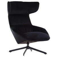 FÅTÖLJ i textil svart  - svart, Klassisk, textil (76/103/93cm) - Livetastic