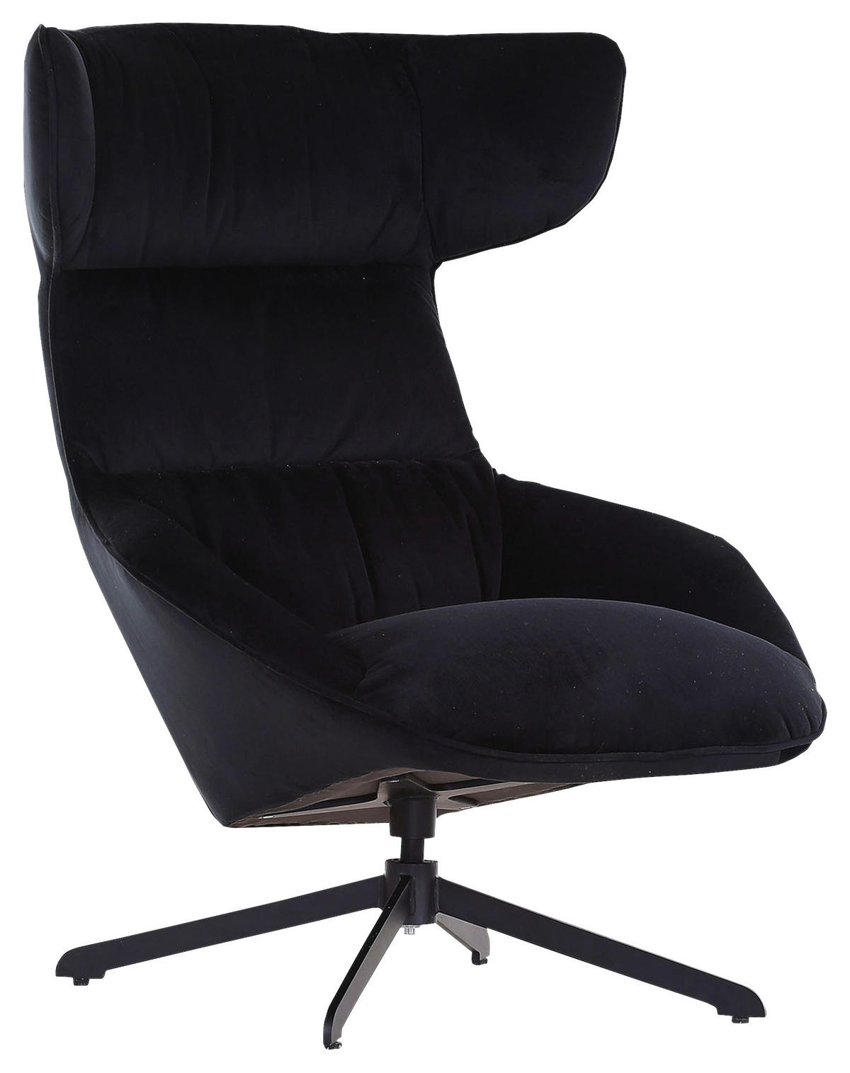 FÅTÖLJ i textil svart  - svart, Klassisk, textil (76/103/93cm) - Livetastic