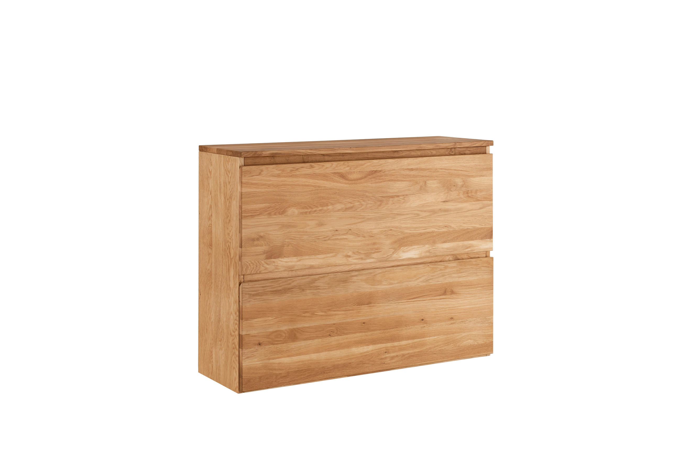 HÄNGESCHUHSCHRANK Asteiche vollmassiv Eichefarben  - Eichefarben, Natur, Holz (110/84/35cm) - Linea Natura