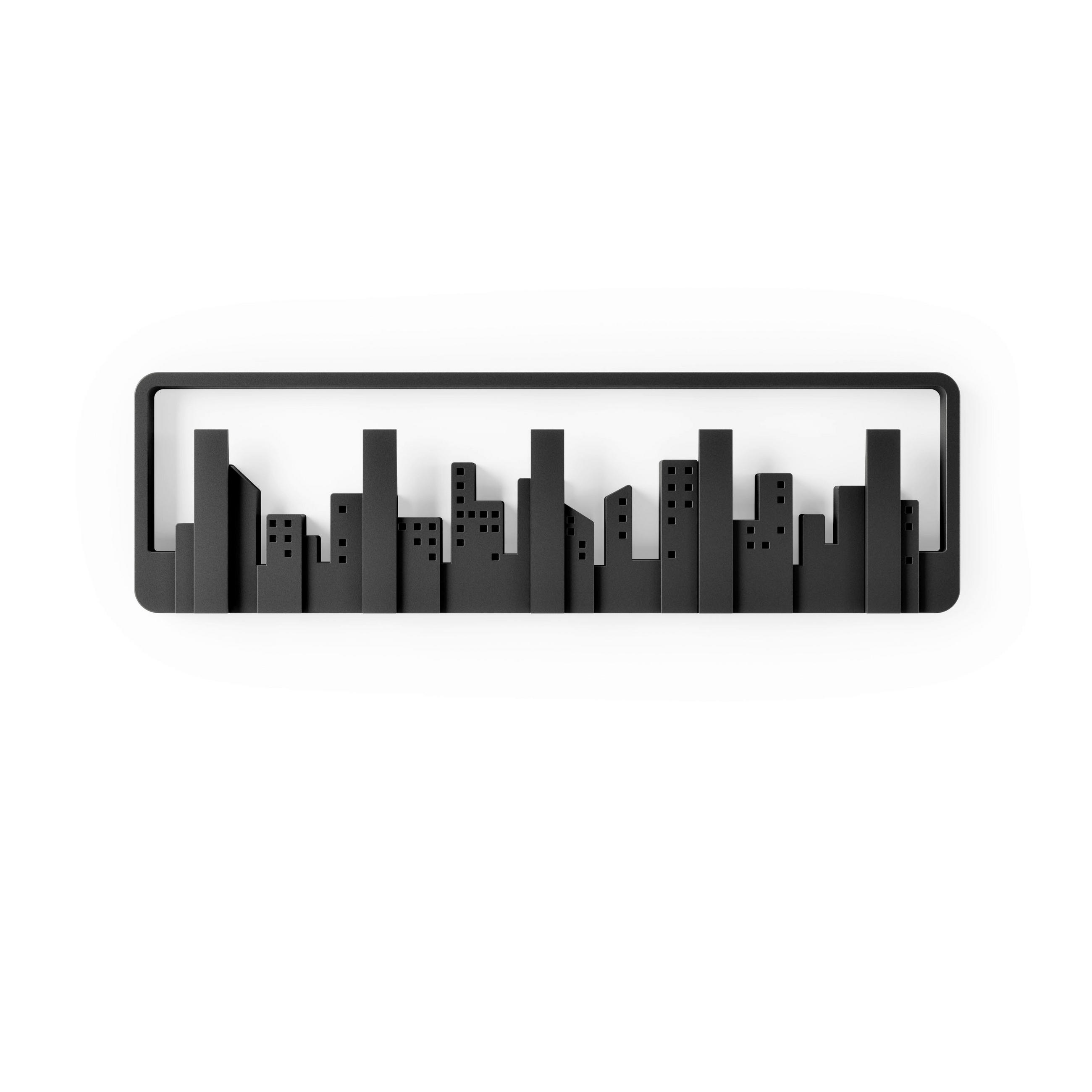 WANDGARDEROBE  in Schwarz  - Schwarz, Basics, Kunststoff (50/15/3cm) - Umbra