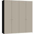 FALTTÜRENSCHRANK in Schwarz, Sandfarben - Sandfarben/Silberfarben, Design, Glas/Holzwerkstoff (202,5/220/58,5cm) - Jutzler FALTTÜRENSCHRANK in Schwarz, Sandfarben - Sandfarben/Silberfarben, Design, Glas/Holzwerkstoff (202,5/220/58,5cm) - Jutzler