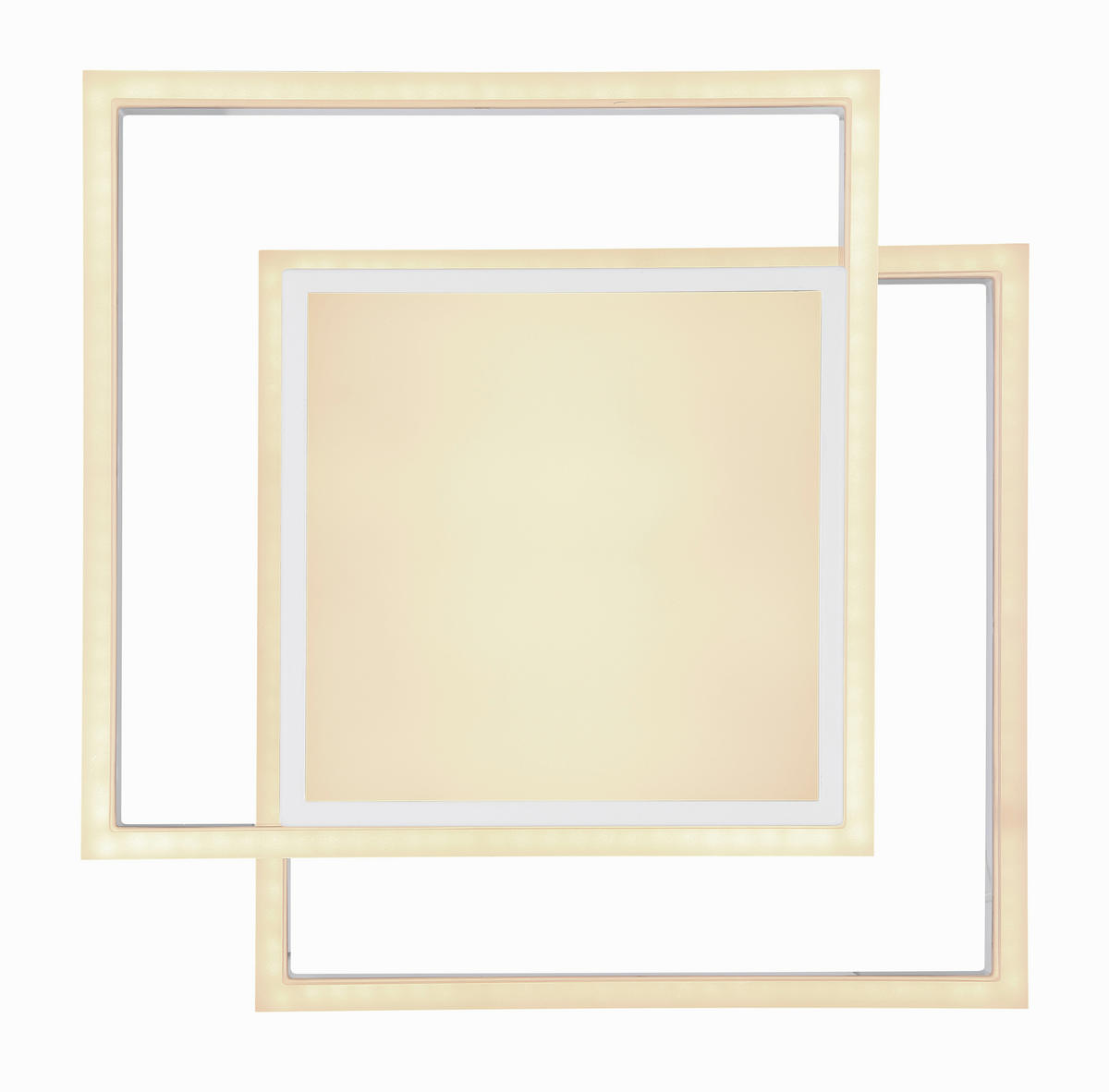 LED-TAKLAMPA 22 W 41,5/41,5/10,5 cm  - vit/opal, Basics, metall/plast (41,5/41,5/10,5cm) - Globo