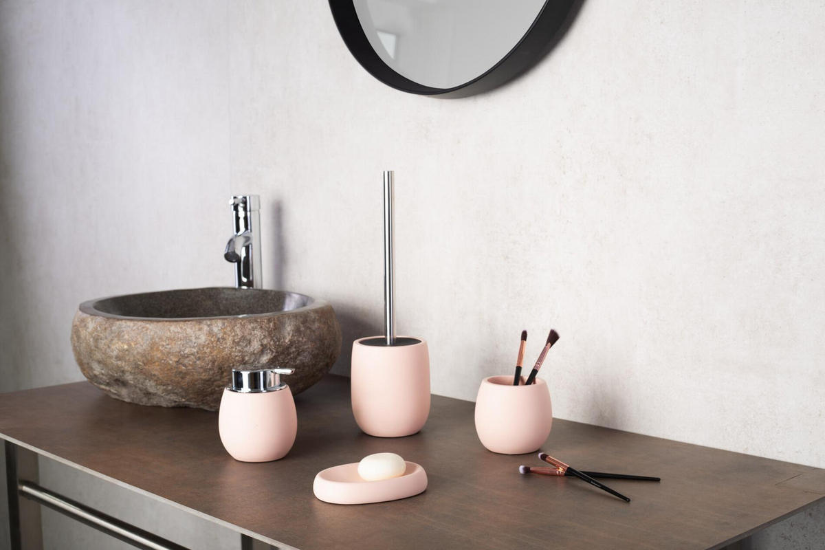 KELÍMEK NA ZUBNÍ KARTÁČEK světle růžová - světle růžová, Basics, plast (9,7/8,7/9,7cm) - Sadena