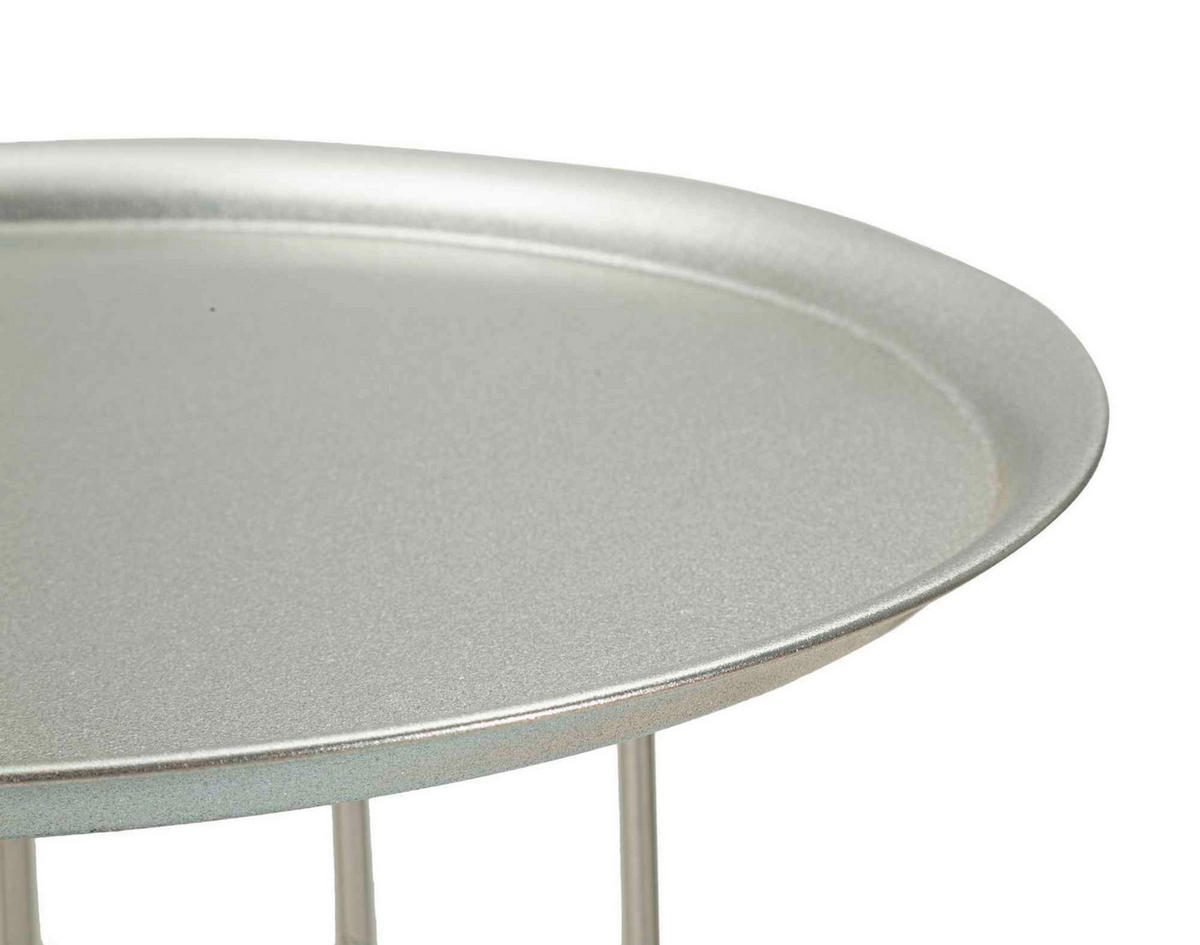 COUCHTISCH Silberfarben  - Silberfarben, Basics, Stein/Metall (40/76/40cm)