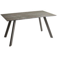 STOL ZA BLAGOVAONICU  crna  metal, staklo, keramika      - crna, Design, staklo/metal (150/85/76cm) - Novel