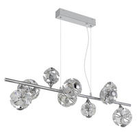 VISEČA LED-SVETILKA  VIRINA //3000 K/230 V/ - barve kroma/prozorno, Konvencionalno, kovina/steklo (86,6/36/120cm) - Globo