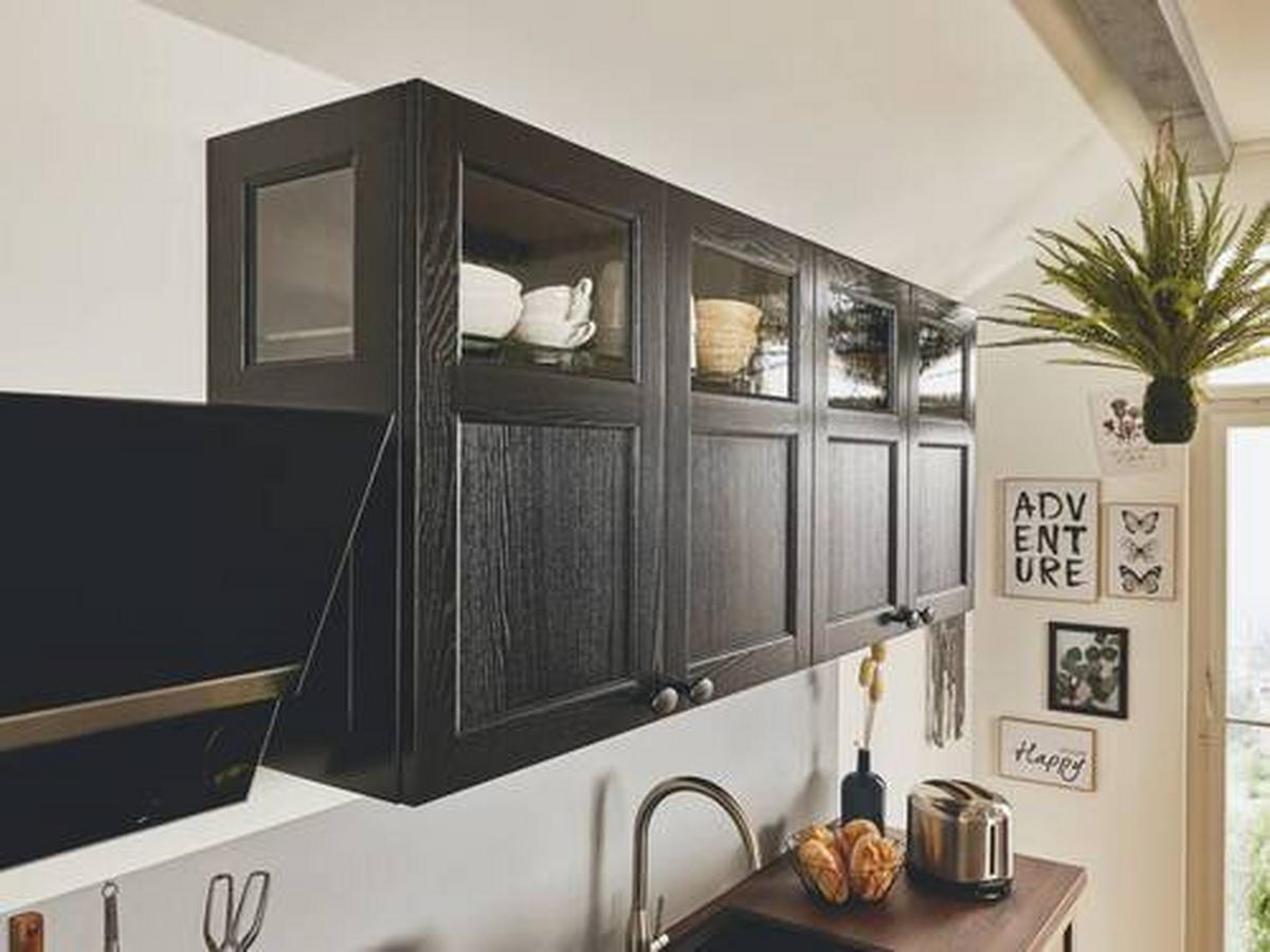 EINBAUKÜCHE BRISTOL  - Schwarz, LIFESTYLE, Holzwerkstoff - Moderano