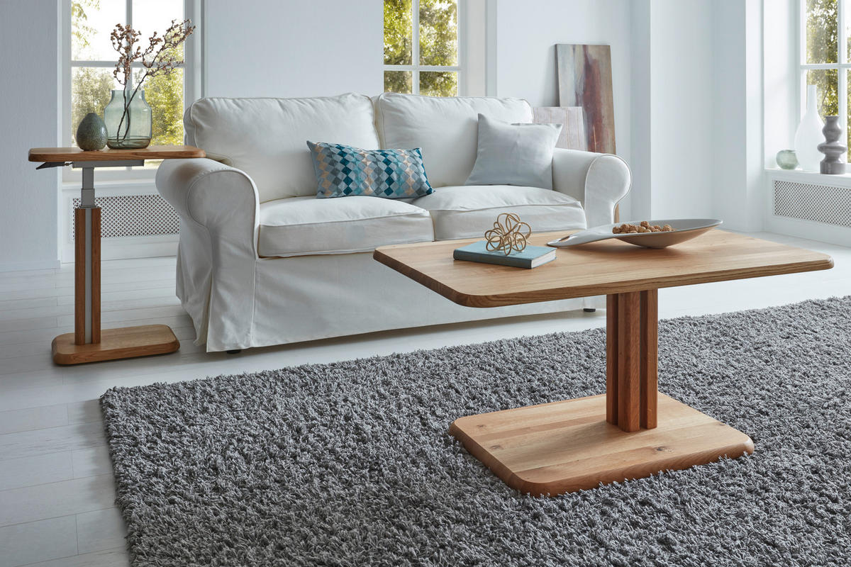 COUCHTISCH in Holz 100/60/48,5-67,5 cm  - Wildeiche, Konventionell, Holz (100/60/48,5-67,5cm) - Venda