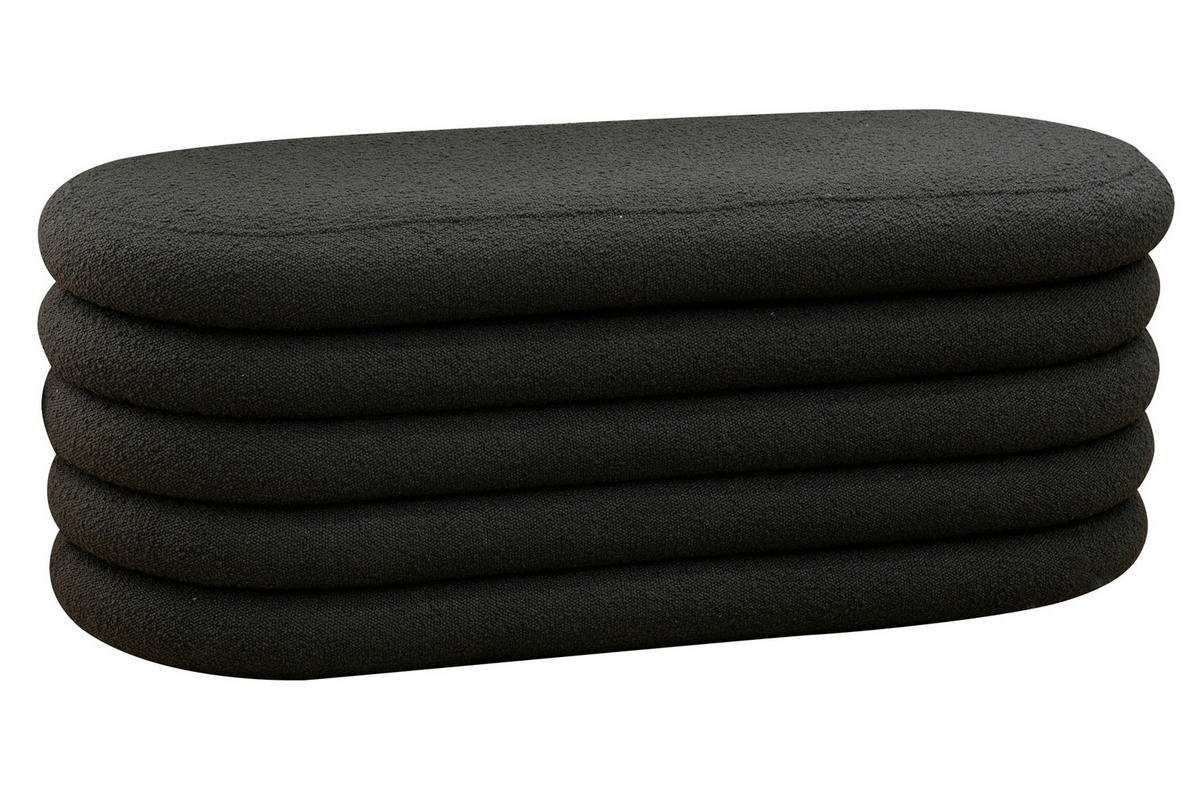 BETTBANK Bouclé Anthrazit  - Anthrazit, MODERN, Textil (108/42/45cm) - Livetastic