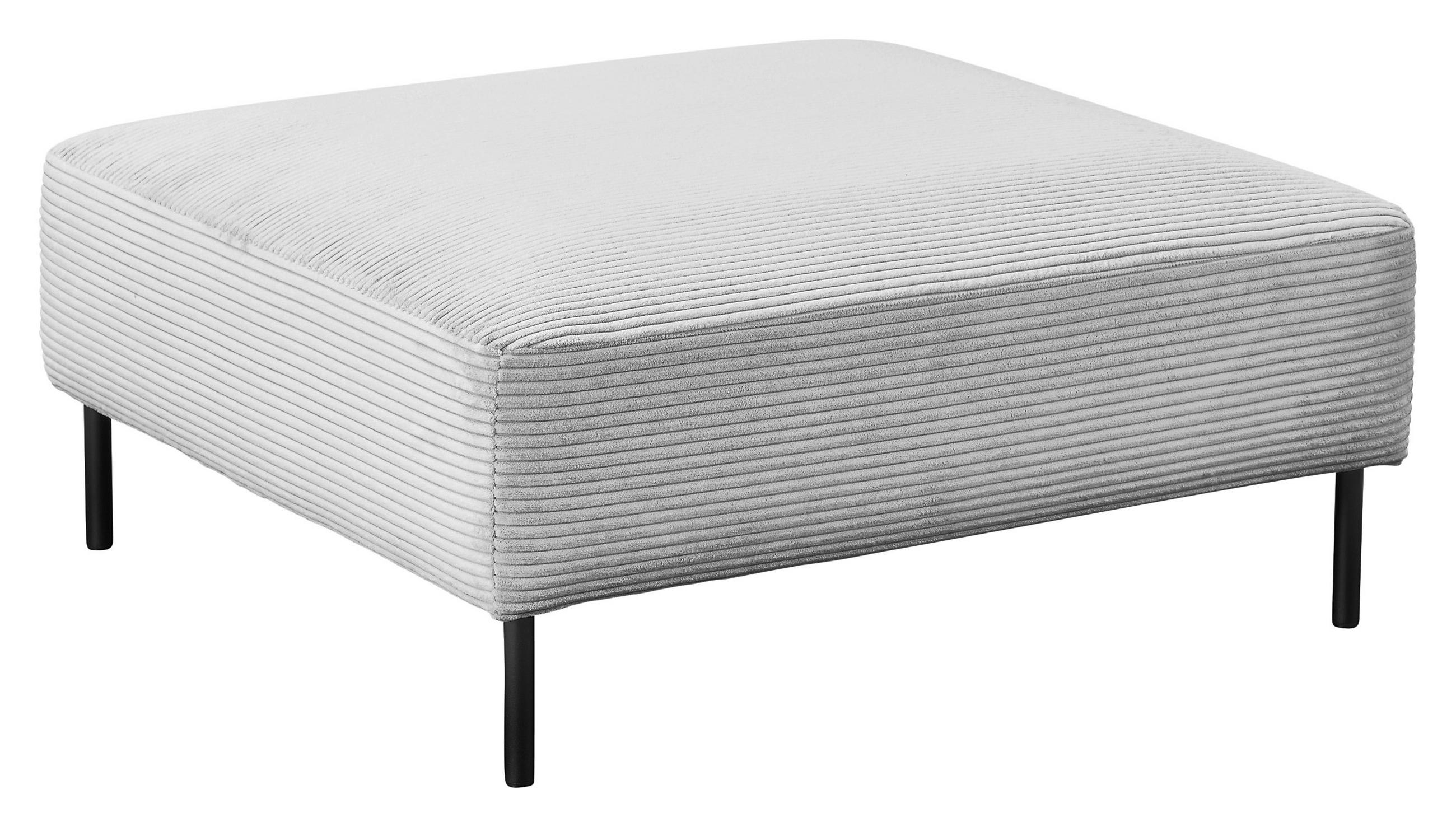 HOCKER in Textil Grau  - Schwarz/Grau, Design, Textil/Metall (100/41/100cm) - Johann Jakob
