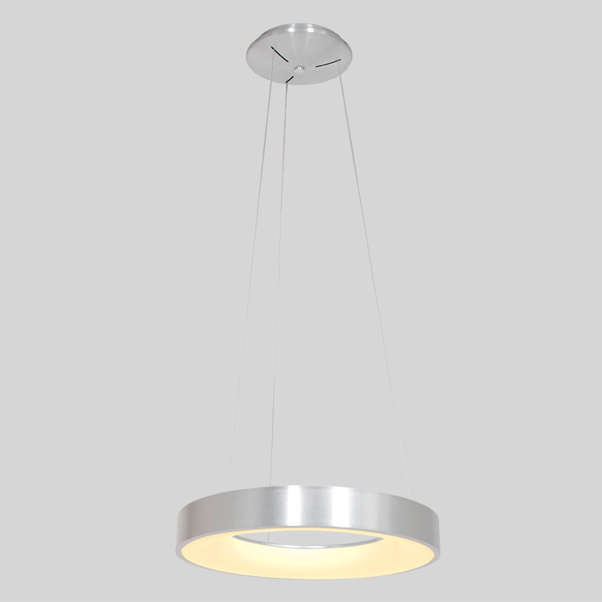 PENDELLEUCHTE 48/165 cm  - Edelstahlfarben, Design, Kunststoff/Metall (48/165cm)
