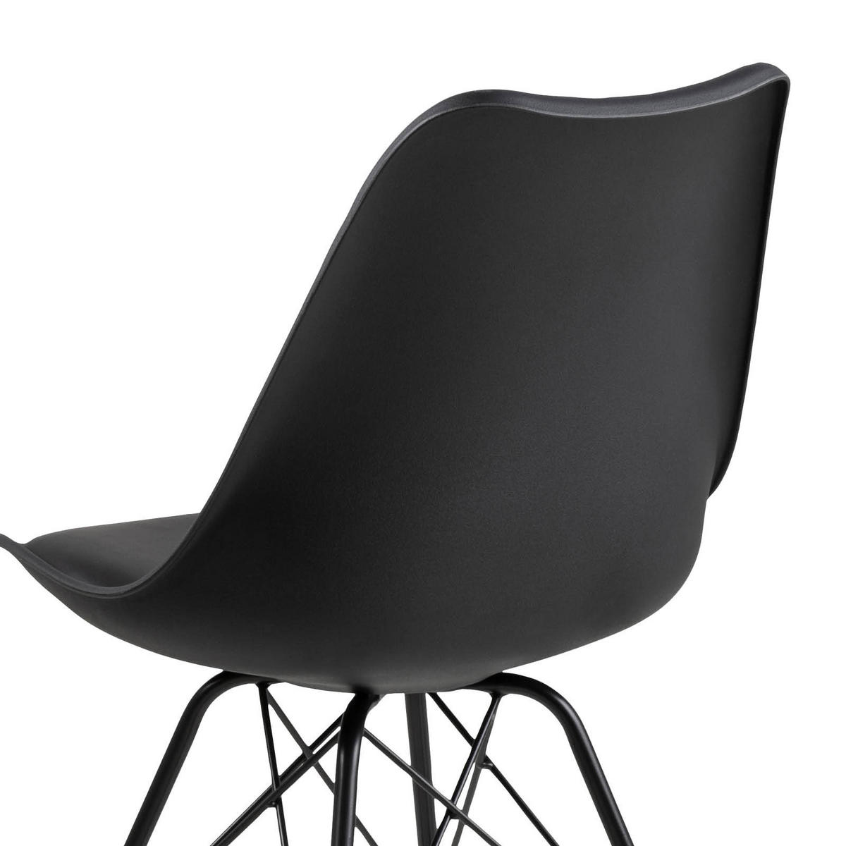 STUHL Schwarz  - Schwarz, Trend, Kunststoff/Textil (48,5/85,5/54cm) - Carryhome