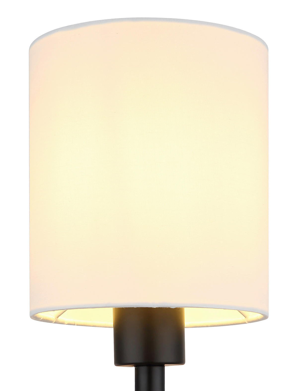 LED-WANDLEUCHTE 15/45,5 cm   - Schwarz/Weiß, KONVENTIONELL, Textil/Metall (15/45,5cm) - Globo