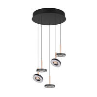 LED-HÄNGELEUCHTE Guano 42/200 cm   - Schwarz/Braun, Design, Metall (42/200cm) - Trio Leuchten