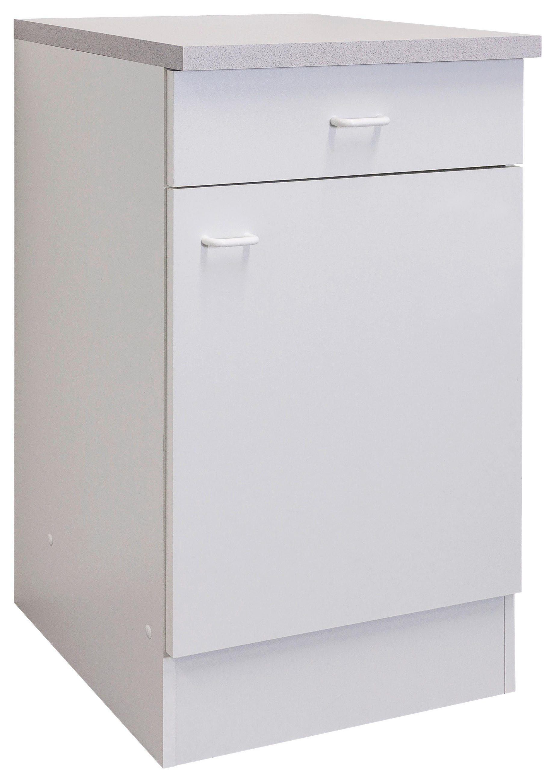 KÜCHENUNTERSCHRANK 50/85/50 cm  in Weiß  - Hellgrau/Weiß, KONVENTIONELL, Holzwerkstoff/Kunststoff (50/85/50cm) - FlexWell