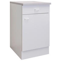 KÜCHENUNTERSCHRANK 50/85/50 cm  in Weiß  - Hellgrau/Weiß, KONVENTIONELL, Holzwerkstoff/Kunststoff (50/85/50cm) - FlexWell