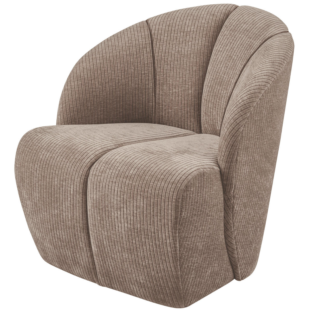 SESSEL in gerippt Sandfarben  - Sandfarben, Design, Kunststoff/Textil (68/75/77cm) - Livetastic