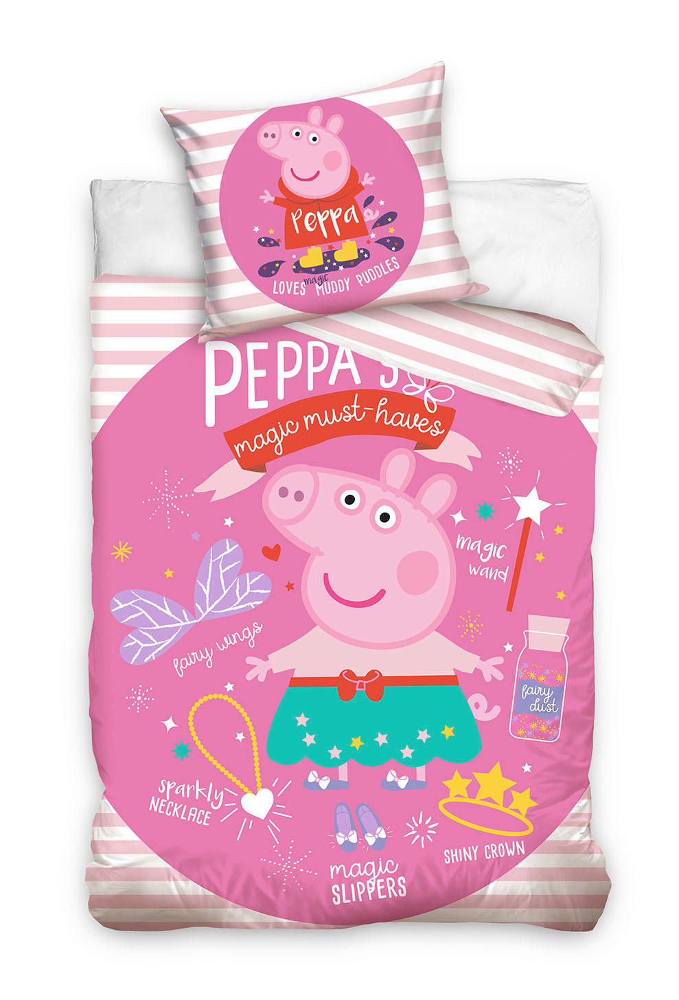 DEČJA POSTELJINA 135/200 cm tekstil pink  - pink, Konvencionalno, tekstil (135/200cm) - Peppa Pig