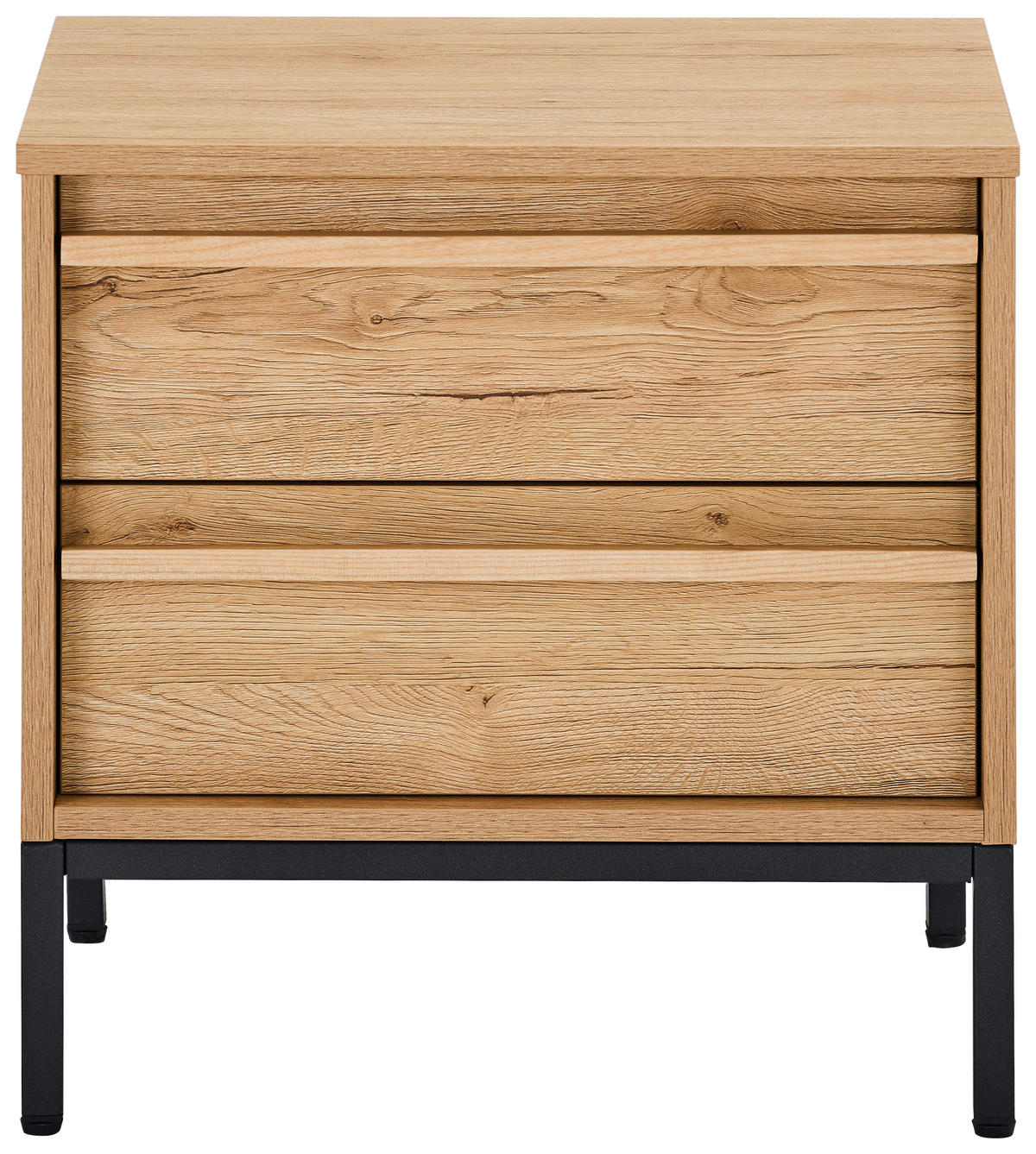 NACHTKÄSTCHEN in Eichefarben  - Eichefarben/Schwarz, Design, Holz/Holzwerkstoff (50/51/40cm) - Xora