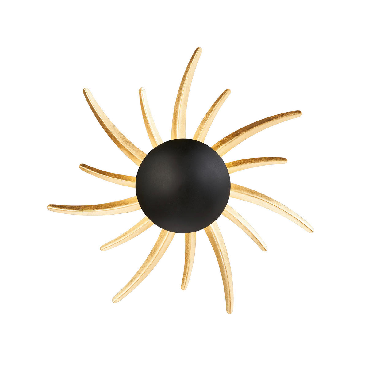 LED-WANDLEUCHTE - Goldfarben/Schwarz, Design, Metall (45/10cm) - Fischer & Honsel