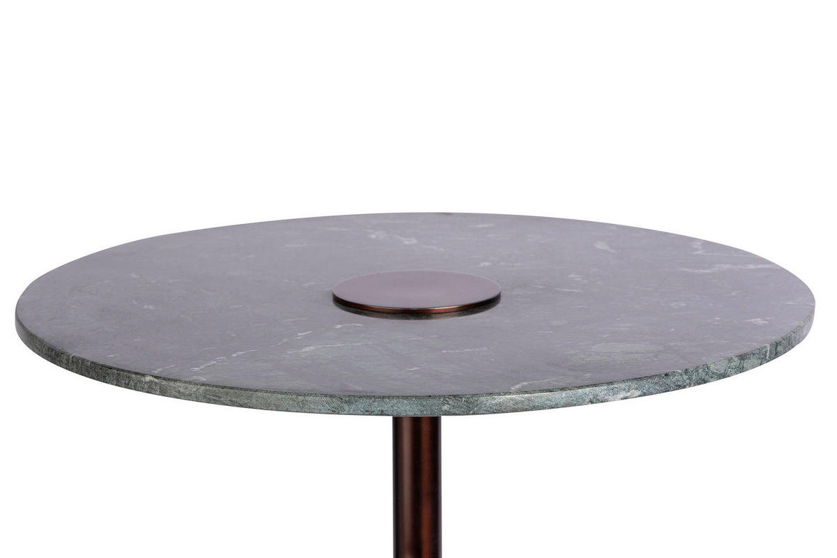 PRÍRUČNÝ STOLÍK, hnedá - hnedá, Design, kov/kameň (47/47/47cm) - MID.YOU